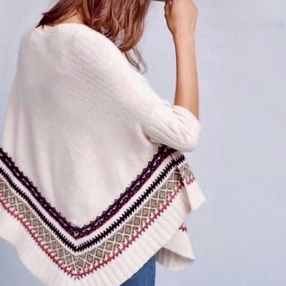 Anthropologie Cream Shrug with Soft Knit Texture - Picture 2 of 7